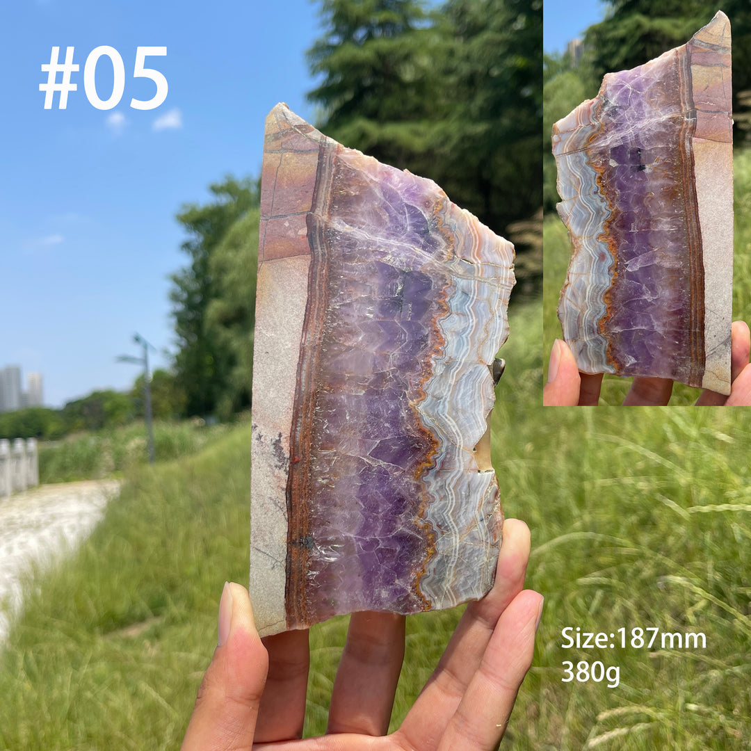 Unique,A Slightly Imperfect Natural Amethyst Agate Slice