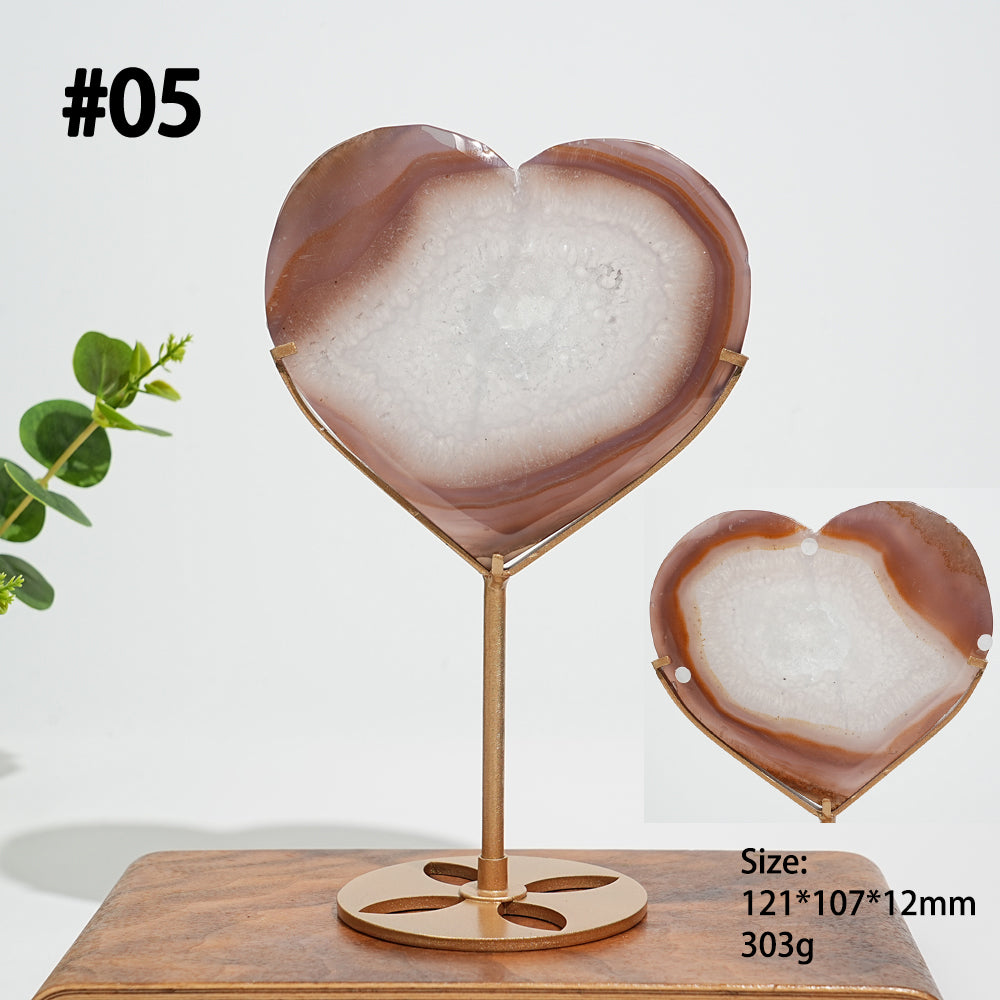 Unique,A Slightly Imperfect Natural Agate Geode Heart
