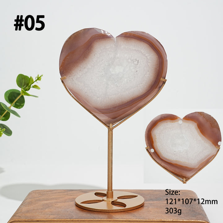 Unique,A Slightly Imperfect Natural Agate Geode Heart