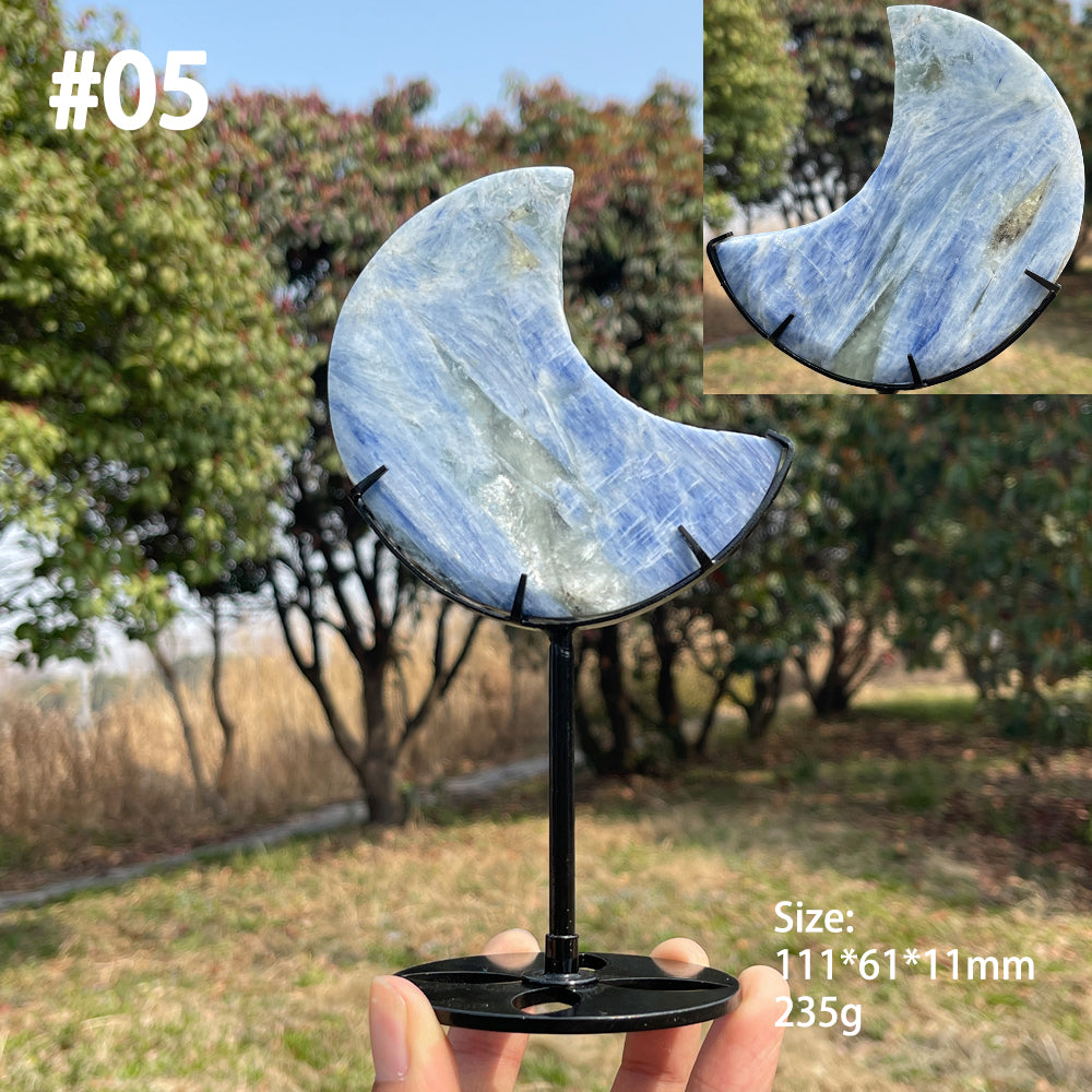 Unique,Natural Crystal Blue Kyanite Moon