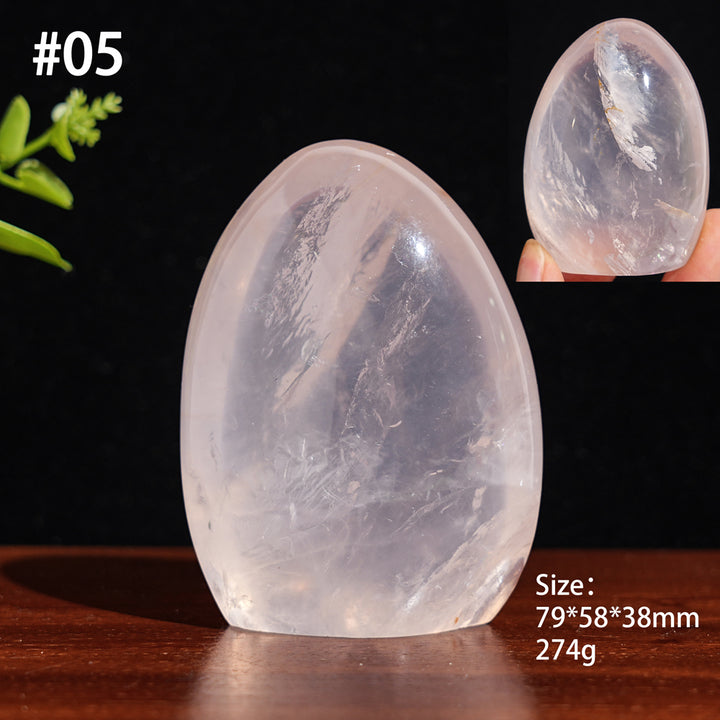 Unique,Natural Crystal Rose Quartz Ornament