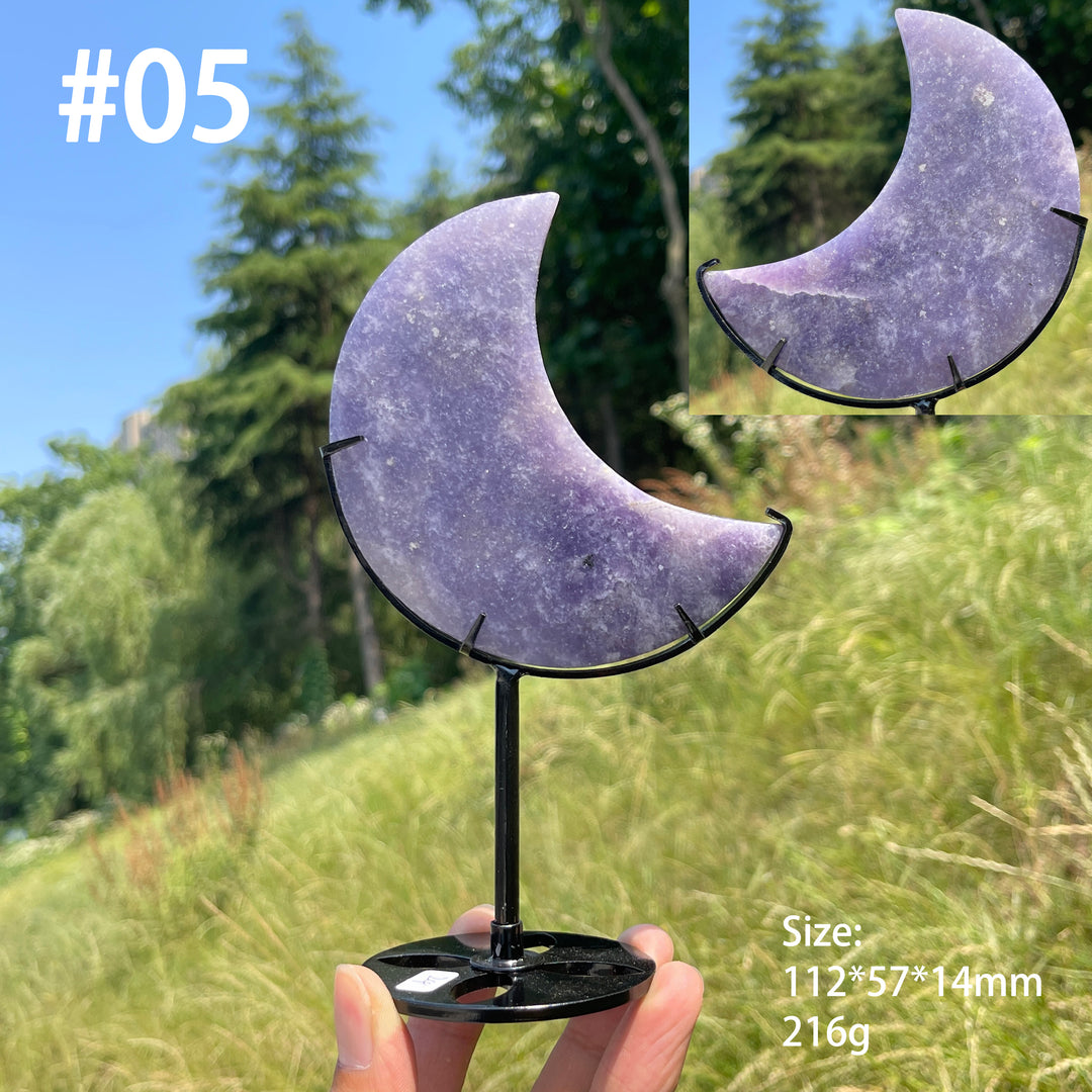 Unique,Natural Lepidolite Moon