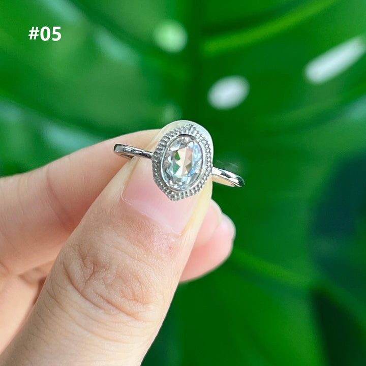 Clear Quartz Rings, S925