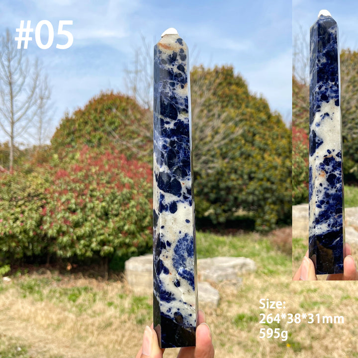 Unique,Natural Crystal Sodalite Point