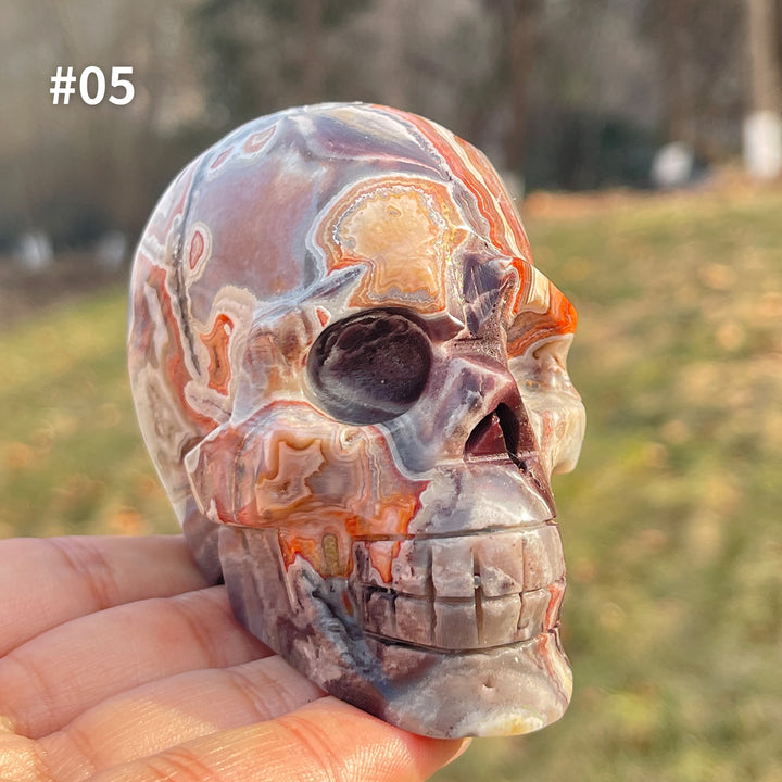 Unique,Natural Crystal Agate Skull