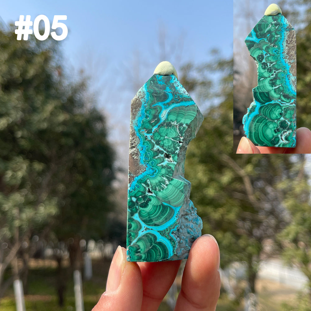 Unique,Natural Crystal Chrysocolla Point