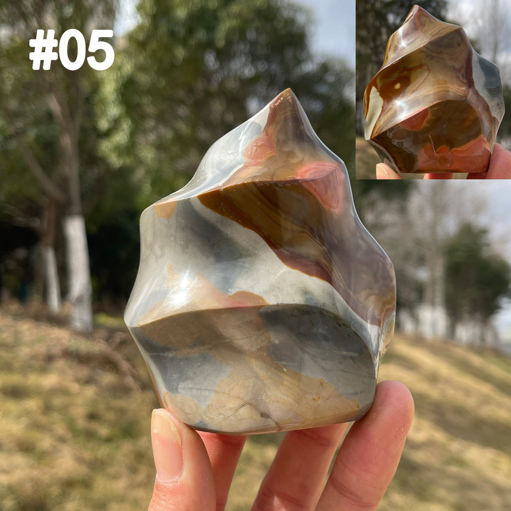 Unique,Natural Poly Chrome Jasper Flame