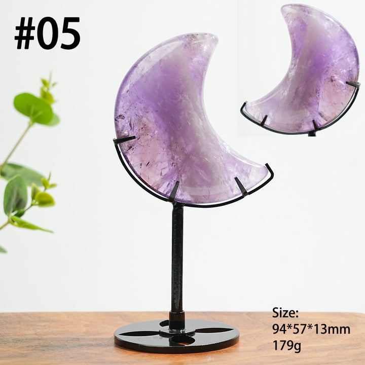 Unique,Natural Ametrine Crystal Carving Moon