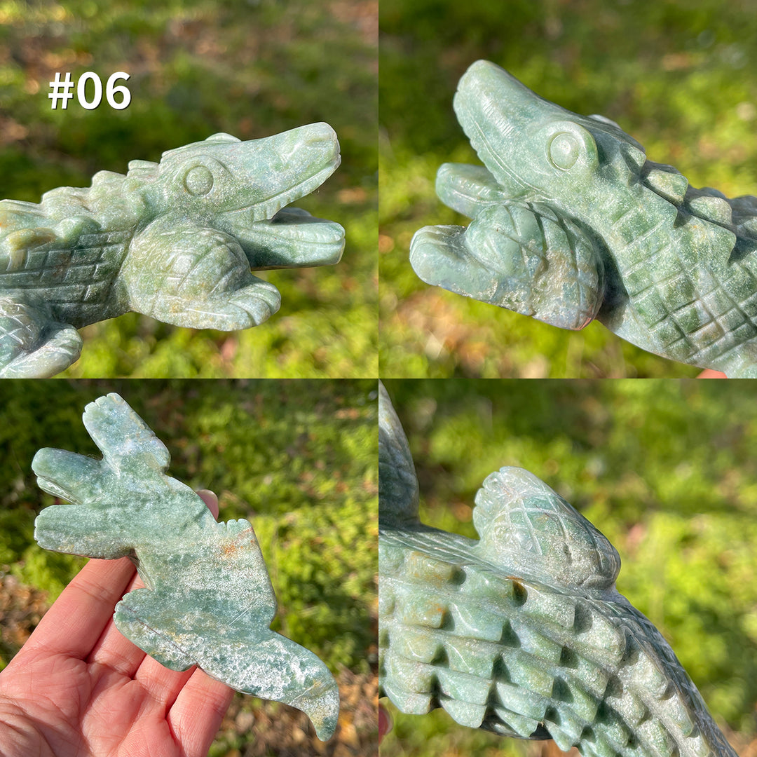 Unique,Natural Crystal Ocean Jasper Crocodile