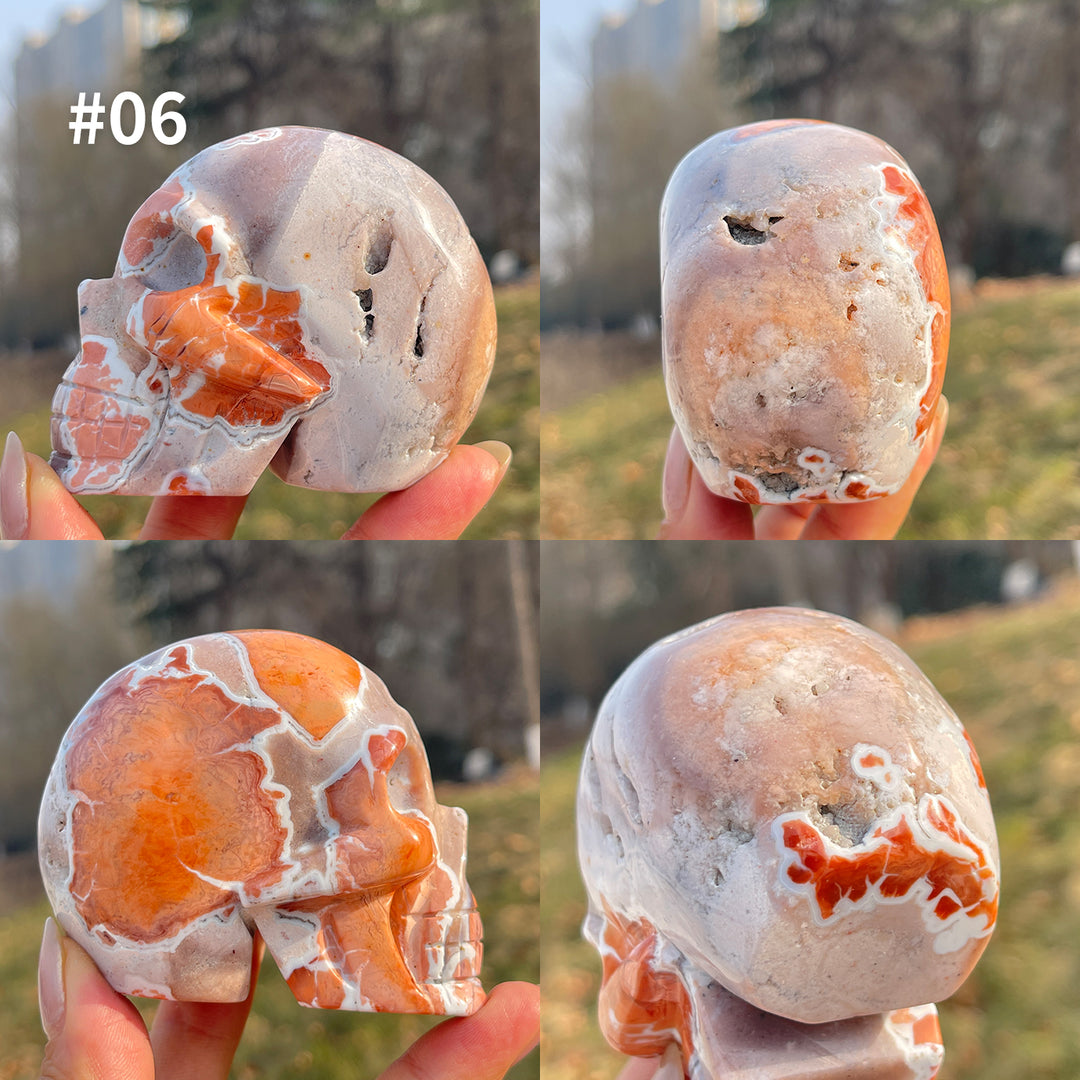 Unique,Natural Crystal Agate Skull