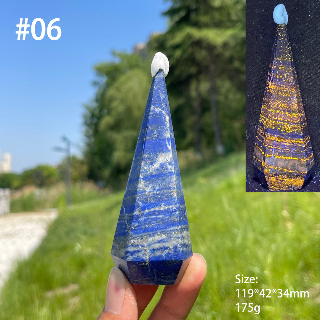 Unique,Natural Lapis Lazuli Diamond Tower
