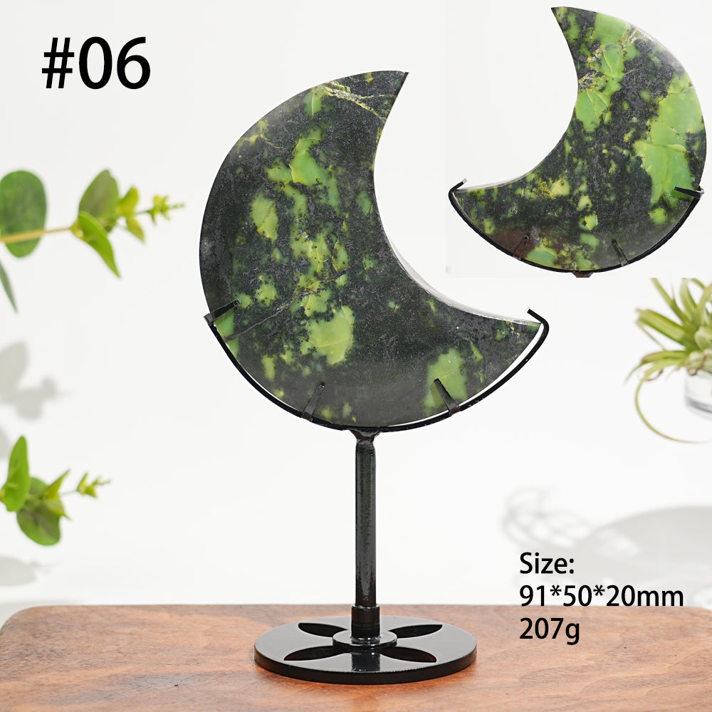 Unique,Natural Crystal Serpentine Moon