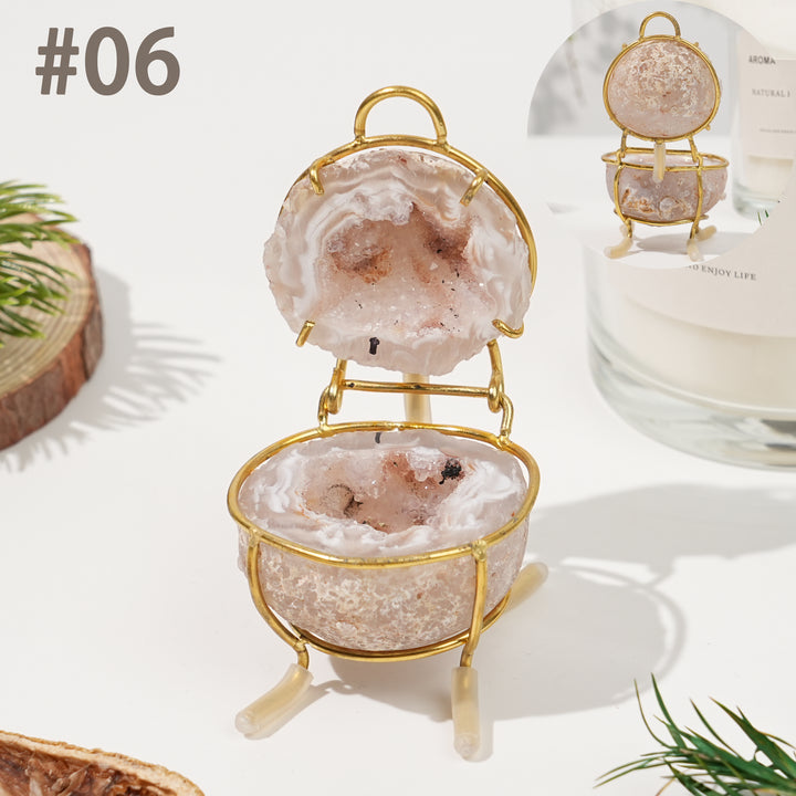 Unique, Natural Agate Geode Treasure Basin