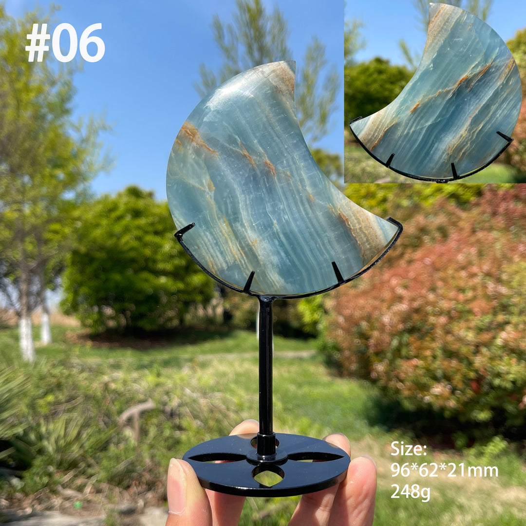 Unique,Lemurian Aquatine Calcite Moon