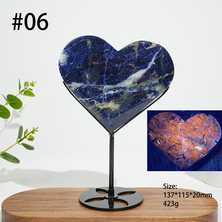 Unique,Natural Crystal Sodalite Heart