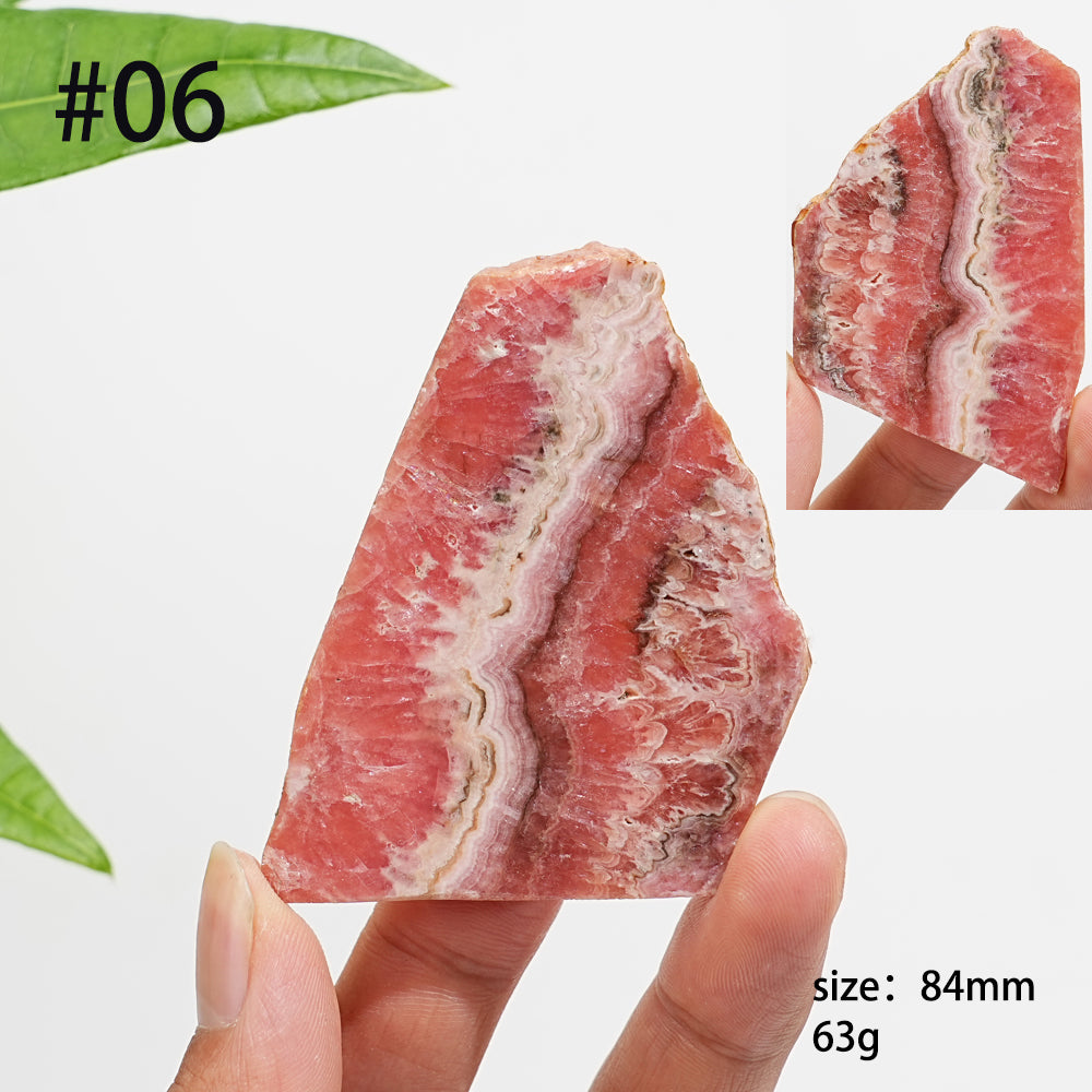 Unique,Natural Rhodochrosite Crystal Slice