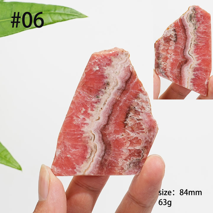 Unique,Natural Rhodochrosite Crystal Slice