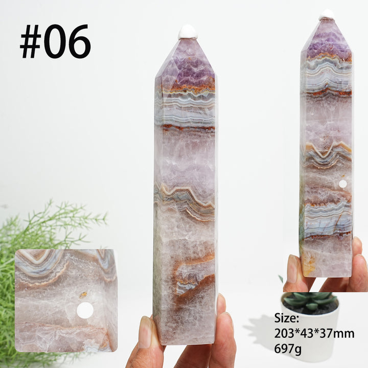 Unique,A Slightly Imperfect Natural Crystal Amethyst Agate Point