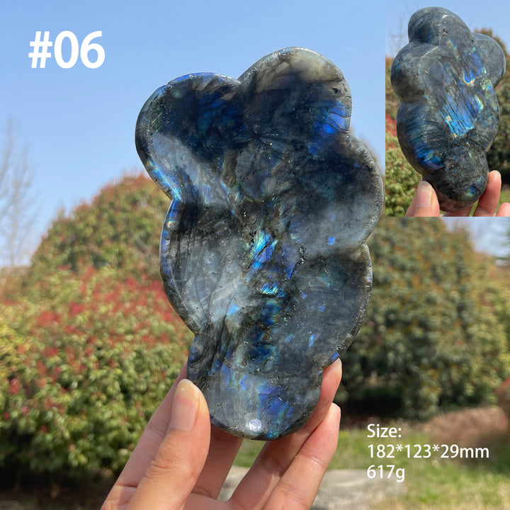 Unique,A Slightly Imperfect Crystal Natural Labradorite Bowl