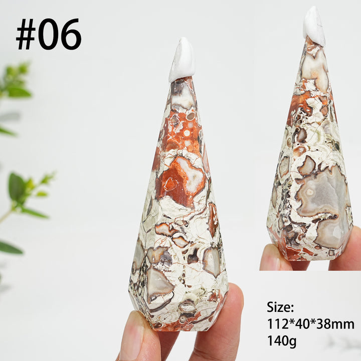 Unique,Natural Crystal Money Agate Diamond Tower