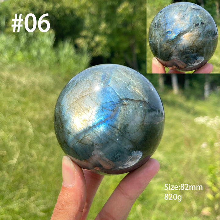Unique,Natural Crystal Labradorite Sphere