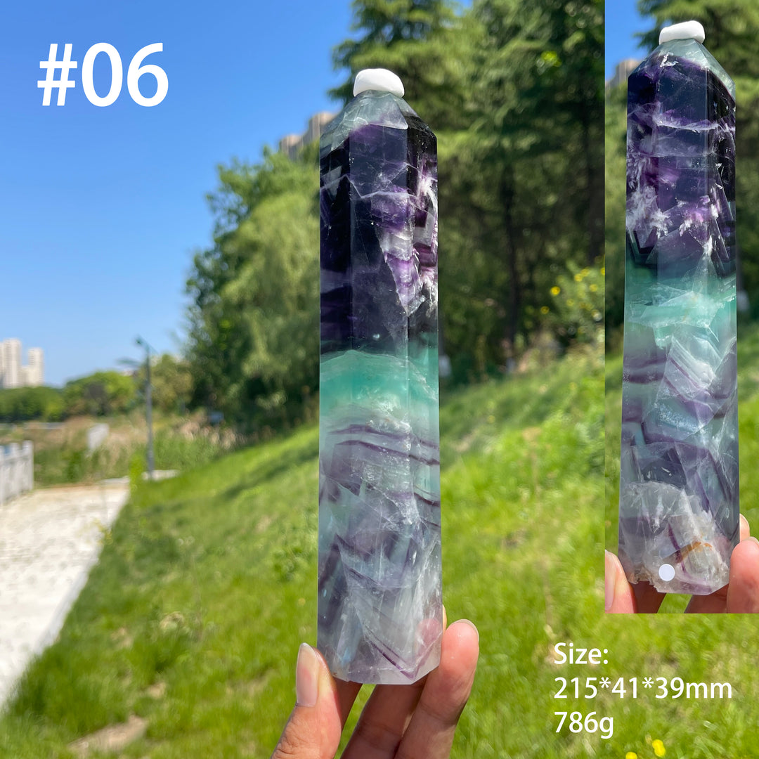 Unique,A Slightly Imperfect Natural Crystal Feather Fluorite Point