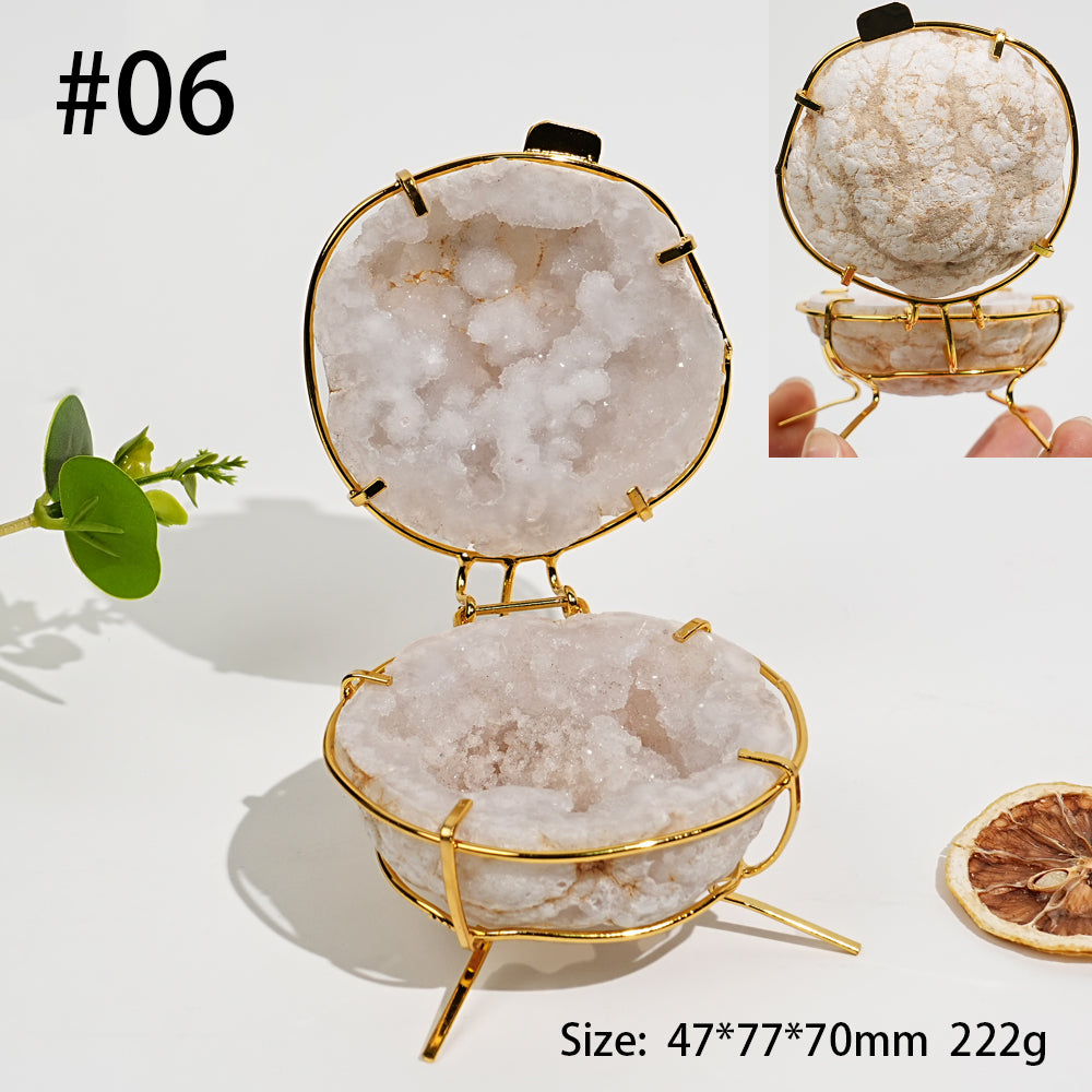 Unique,Natural Crystal Moroccan Geode Treasure Basin