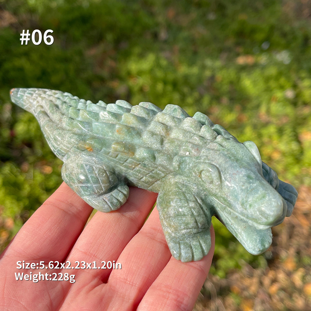 Unique,Natural Crystal Ocean Jasper Crocodile