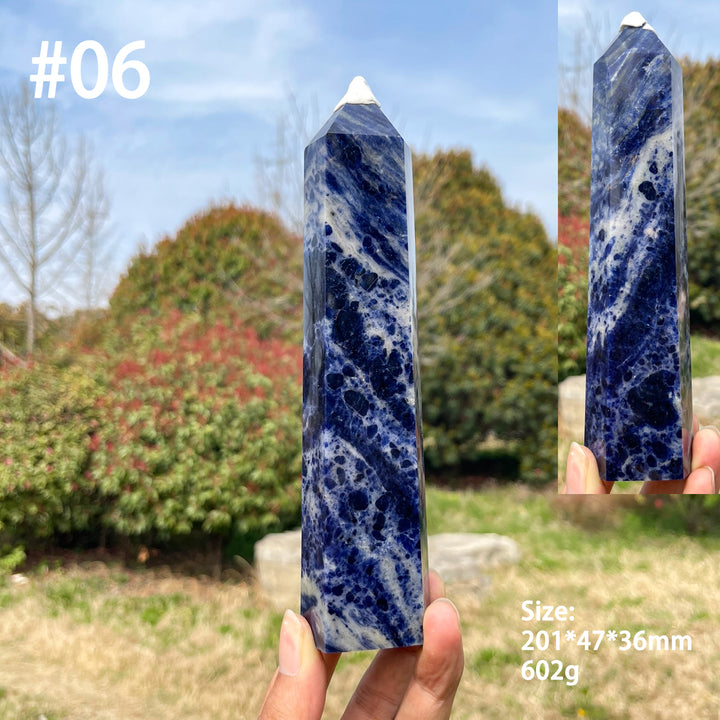 Unique,Natural Crystal Sodalite Point