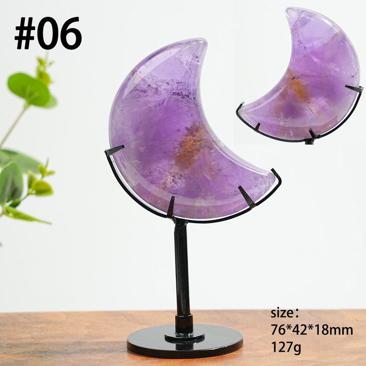 Unique,Natural Ametrine Crystal Carving Moon