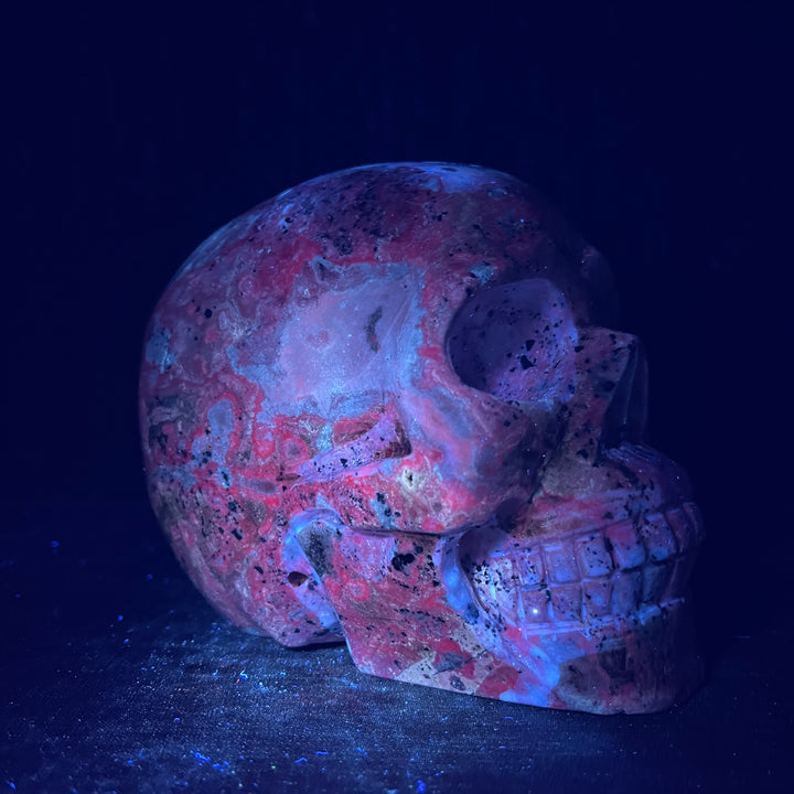 ⚡SALE⚡Unique,Natural Peruvian Rhodochrosite Skull