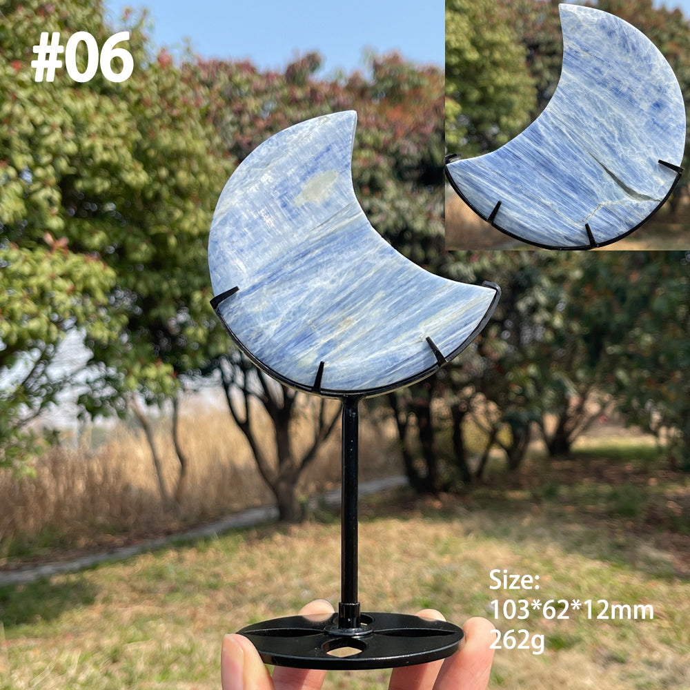 Unique,Natural Crystal Blue Kyanite Moon