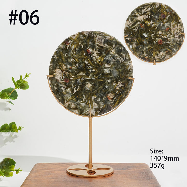 Unique,Natural Phlogopite Crystal Disc With Stand