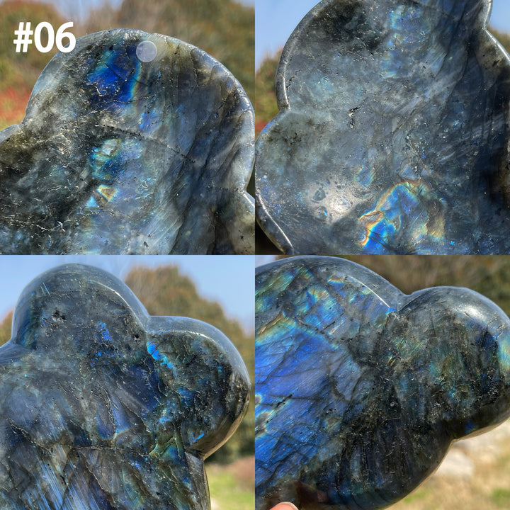 Unique,A Slightly Imperfect Crystal Natural Labradorite Bowl