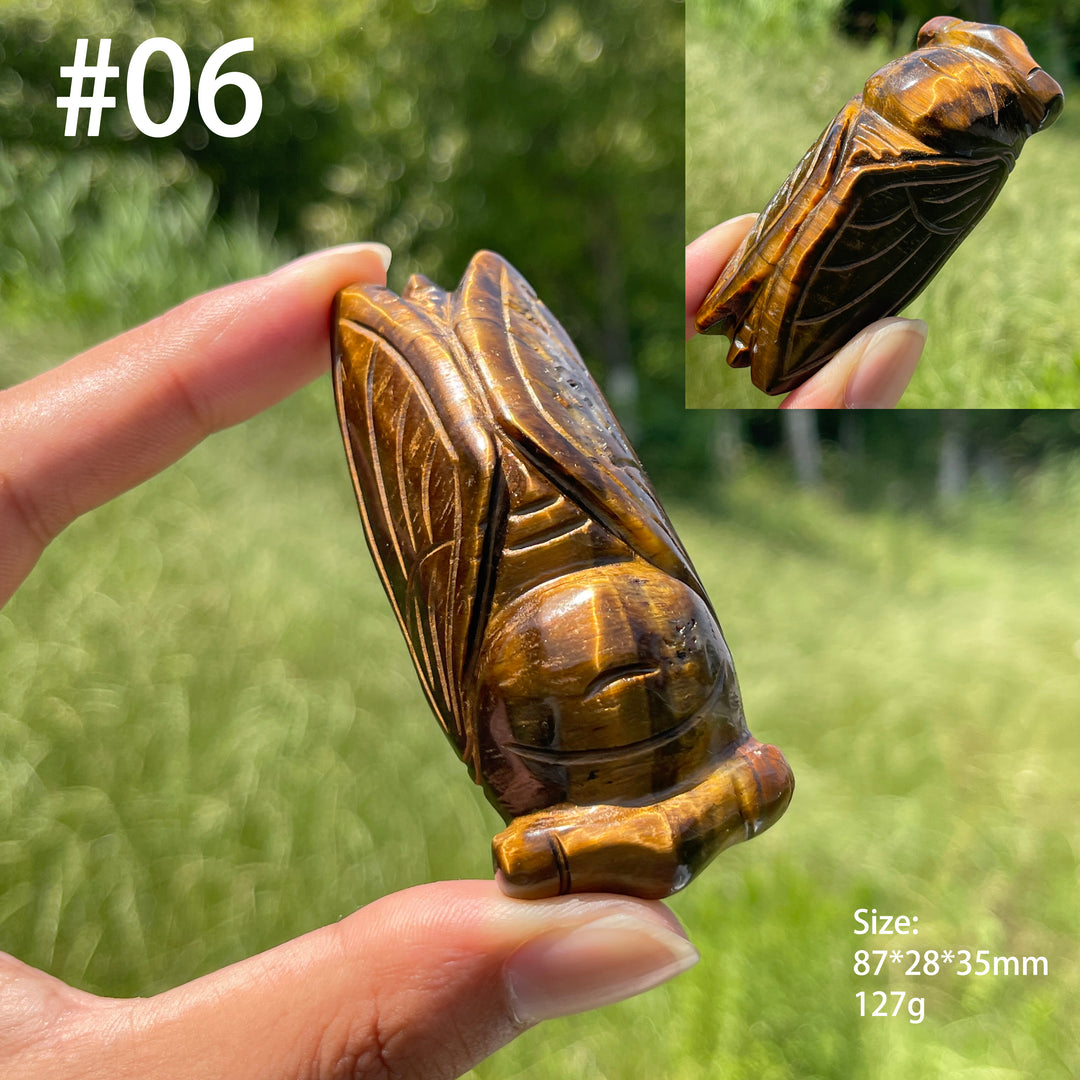 Unique,Natural Crystal Tiger Eye Animal Carving