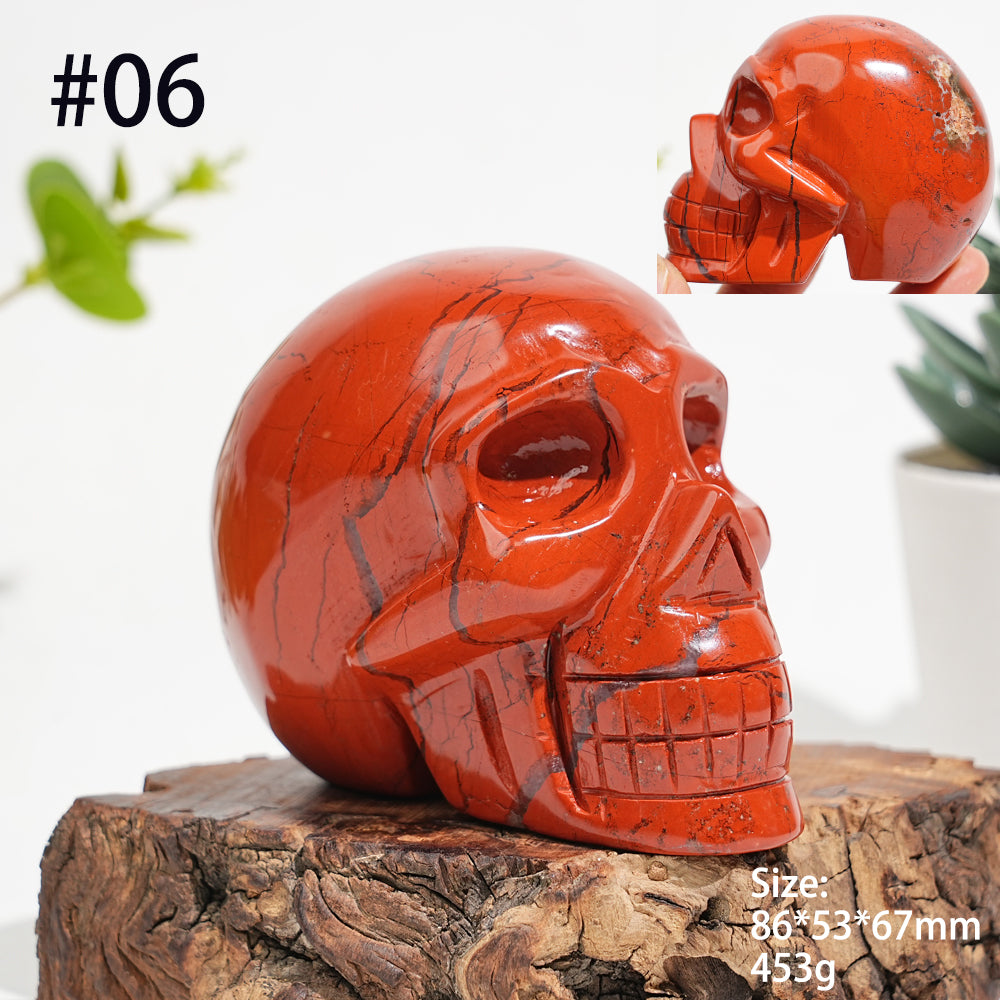Unique,Natural Crystal Red Jasper Skull