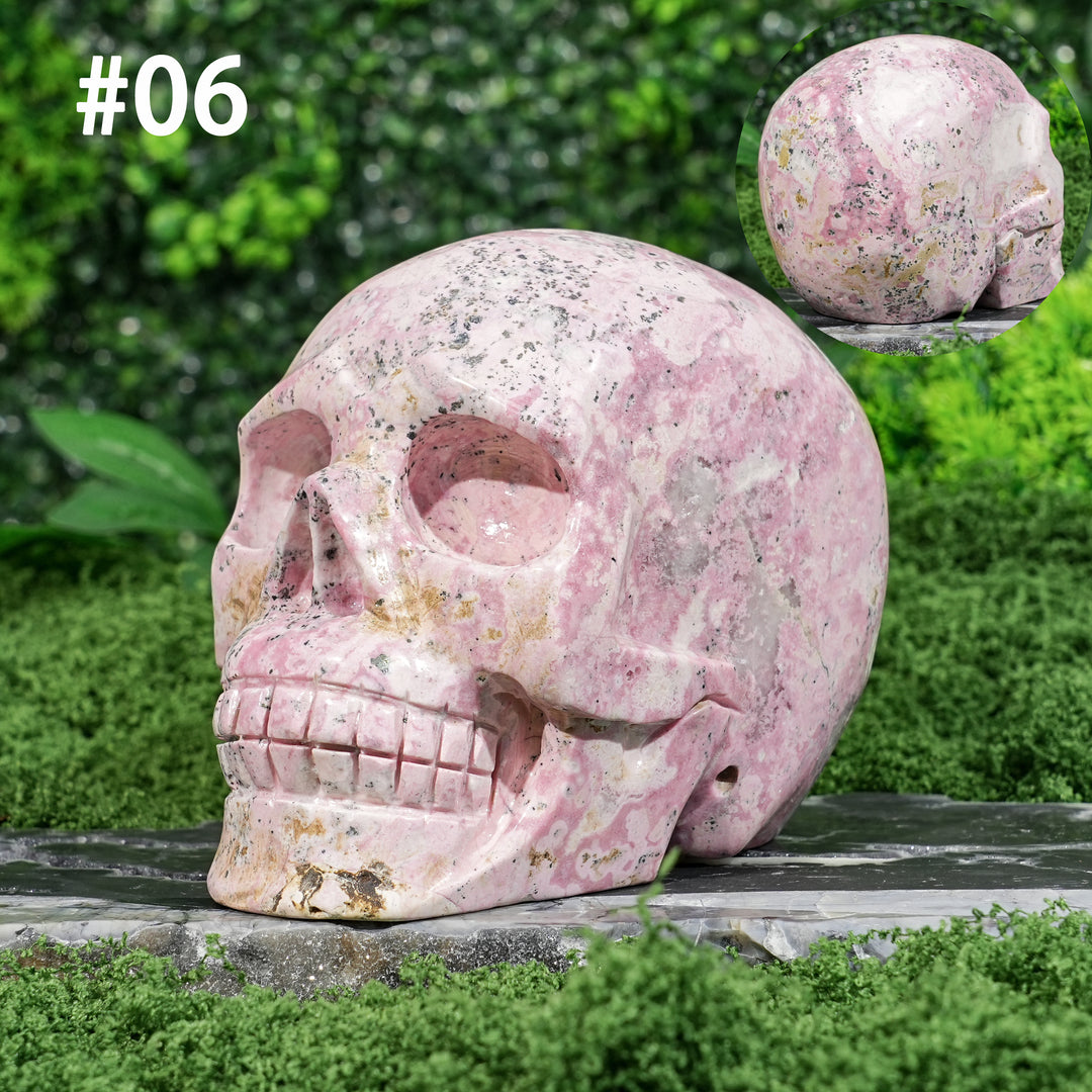 ⚡SALE⚡Unique,Natural Peruvian Rhodochrosite Skull