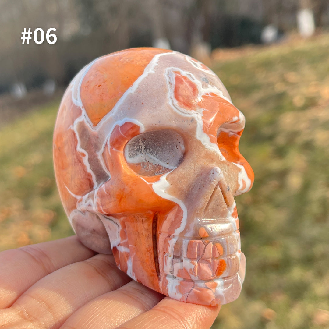 Unique,Natural Crystal Agate Skull