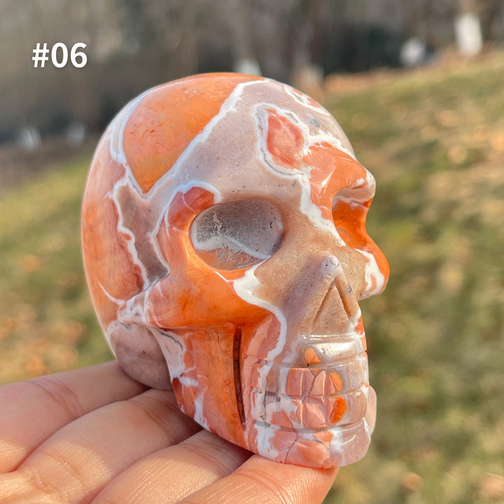 Unique,Natural Crystal Agate Skull