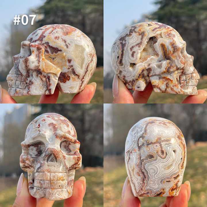 Unique,Natural Crystal Agate Skull