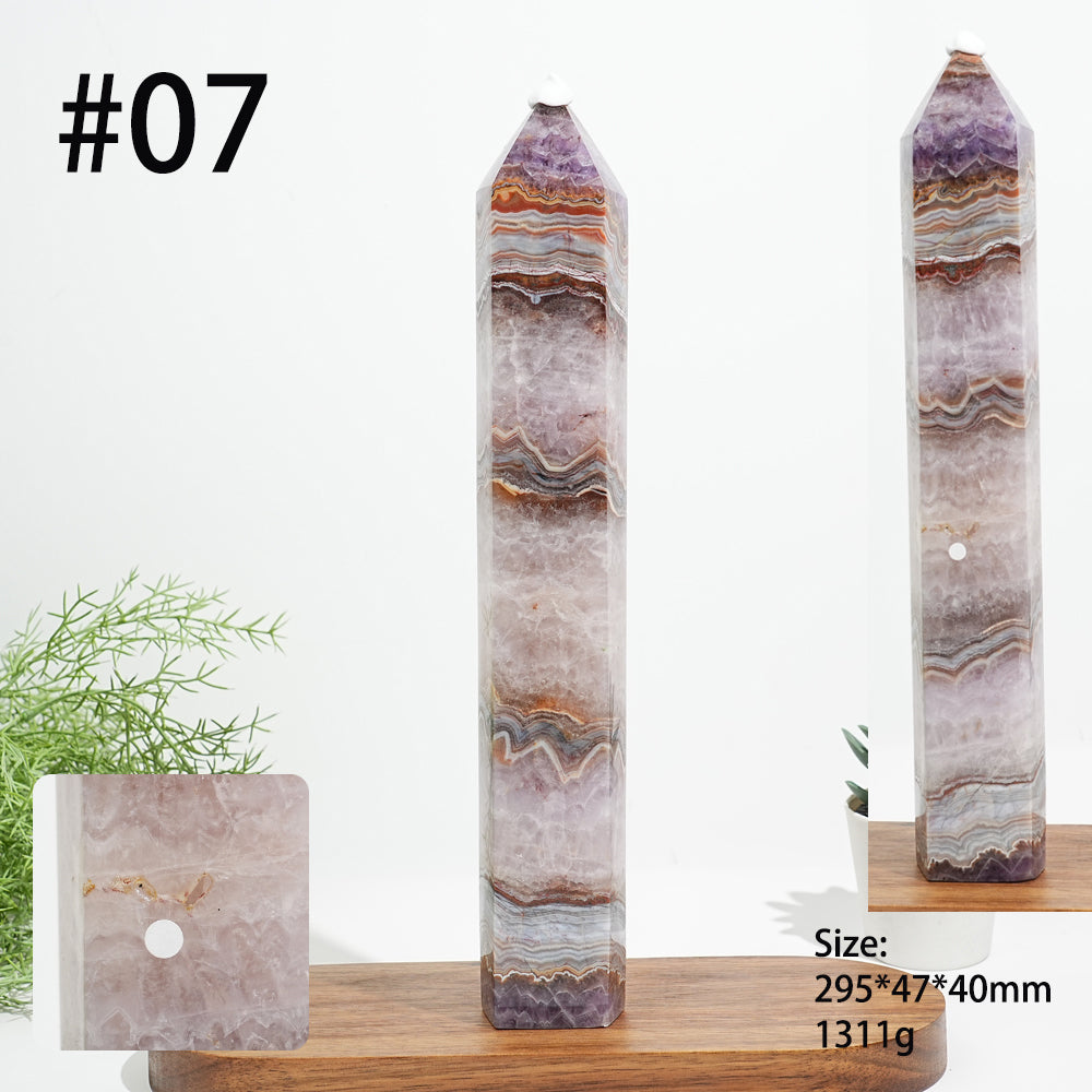 Unique,A Slightly Imperfect Natural Crystal Amethyst Agate Point