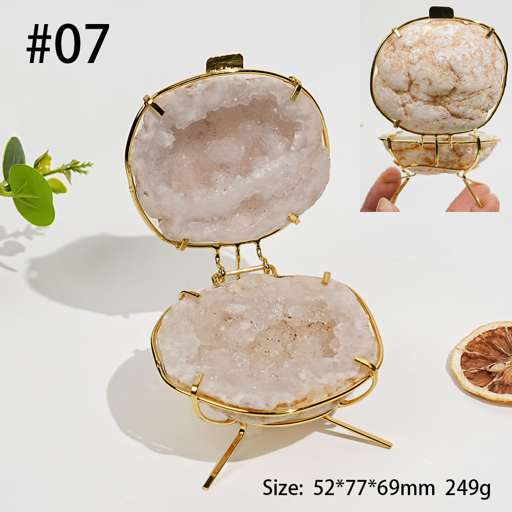 Unique,Natural Crystal Moroccan Geode Treasure Basin