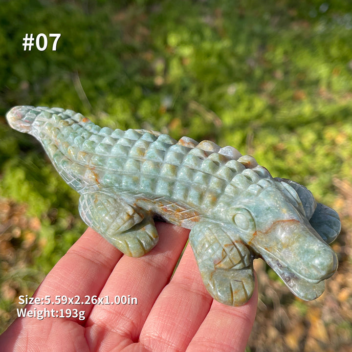 Unique,Natural Crystal Ocean Jasper Crocodile