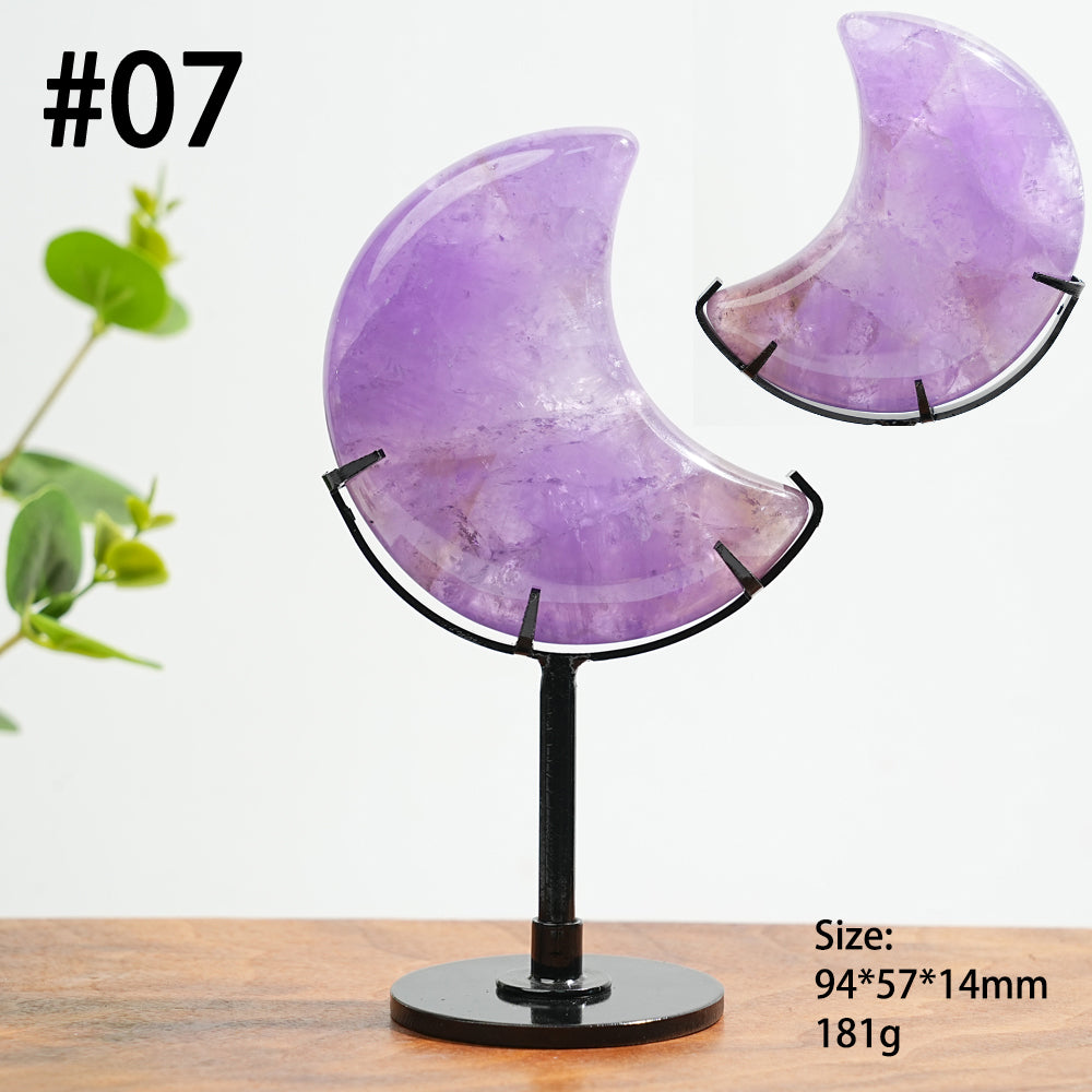 Unique,Natural Ametrine Crystal Carving Moon