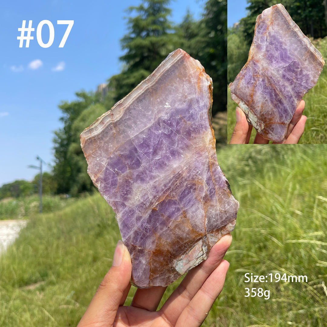 Unique,A Slightly Imperfect Natural Amethyst Agate Slice