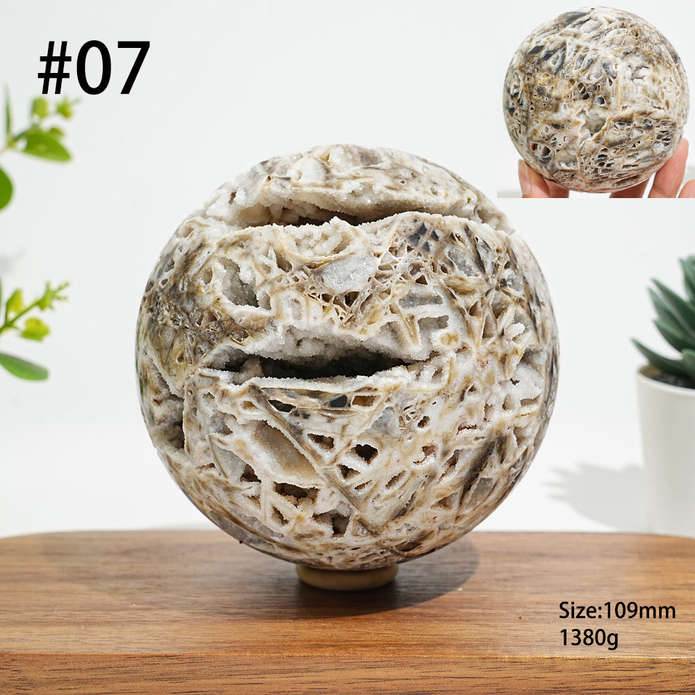 Unique,Natural Crystal Intricate Sphalerite Sphere