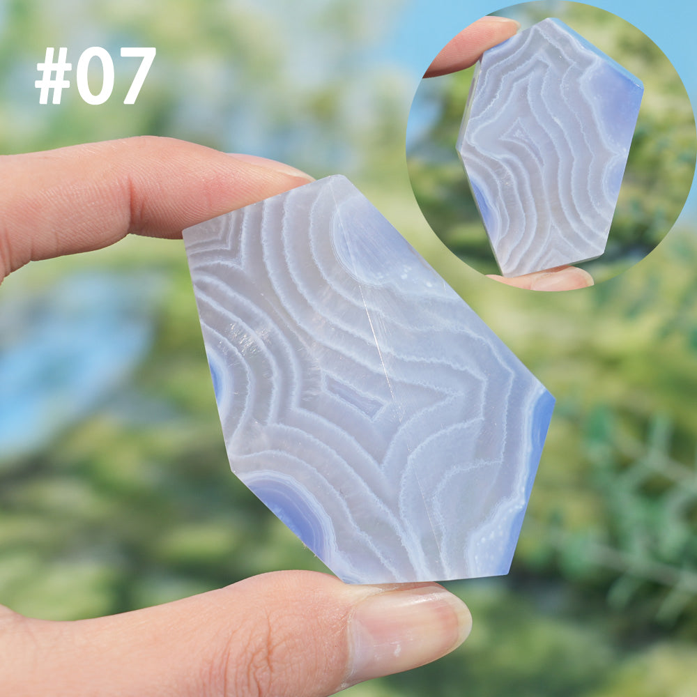 Unique, Natural Top Blue Agate Freeform
