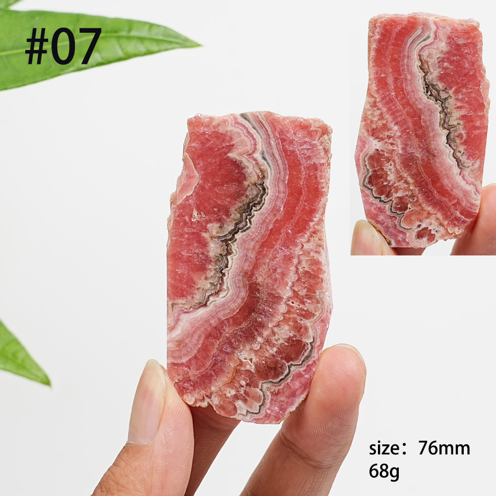 Unique,Natural Rhodochrosite Crystal Slice