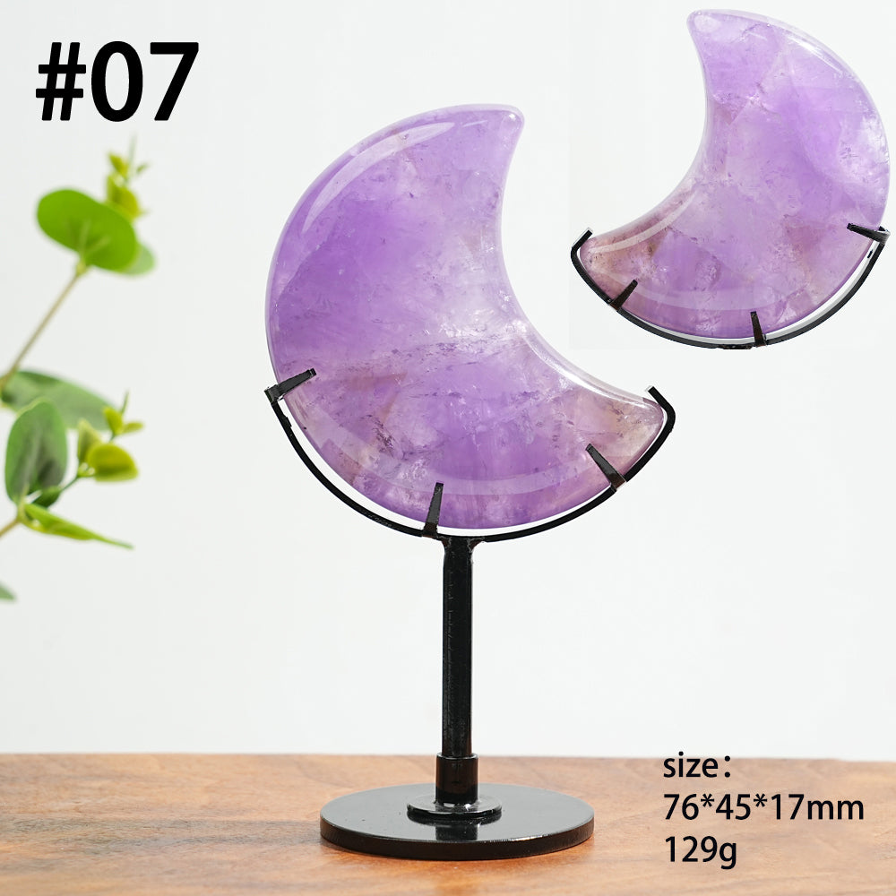 Unique,Natural Ametrine Crystal Carving Moon
