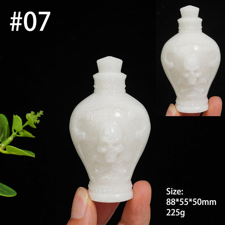 Unique,Natural Crystal Magic Potion Bottle Carving